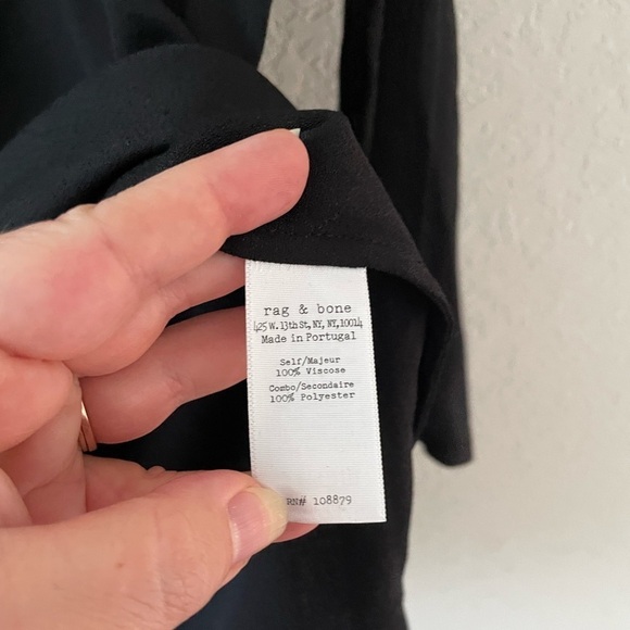 Rag & Bone Sheer Long Sleeve Viscose Top - Picture 6 of 9